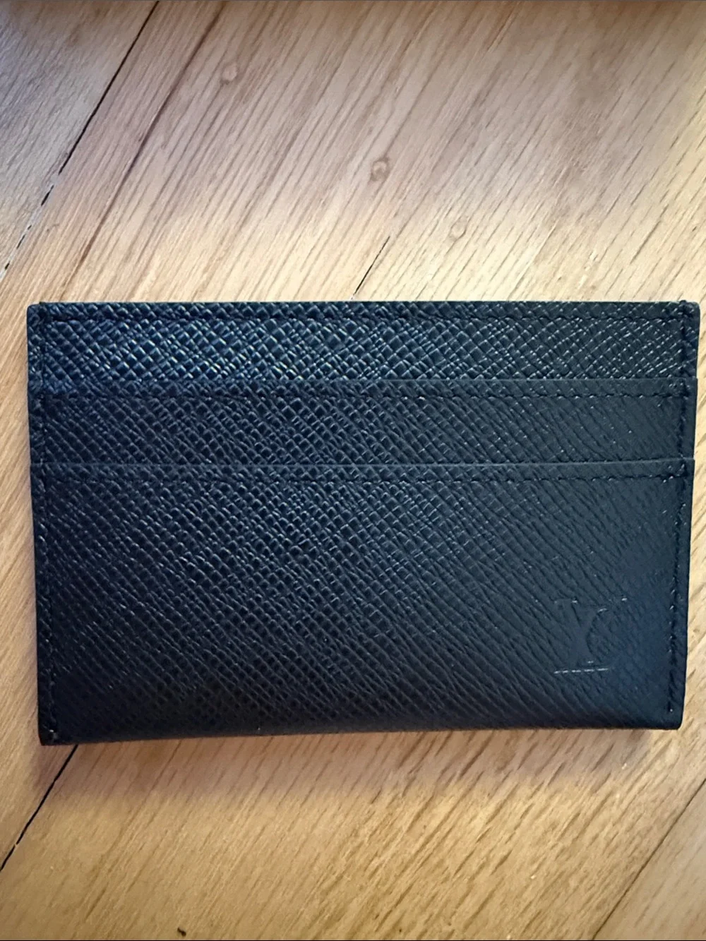 Louis Vuitton Black Card Holder with Signature Orange Box